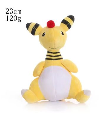 Ampharos Plüschtier 23 cm - Pokémon Kuscheltier - Weiches Spielzeug zum knuddeln