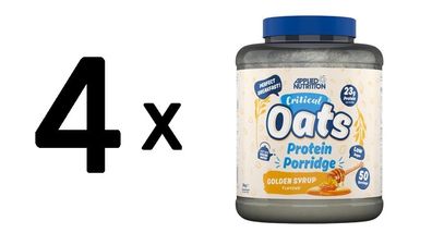 4 x Applied Nutrition Critical Oats Protein Porridge, Golden Syrup - 3000g