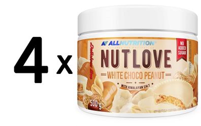 4 x Allnutrition Nutlove, White Choco Peanut - 500g