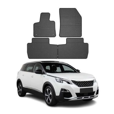 2017-2025 Peugeot 5008 Fußmatten Gummi Schwarz 4 tlg