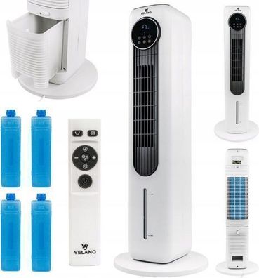 Velano Standventilator 60W mit Fernbedienung, Oszillation und Timer, Luftkühler