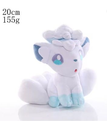 Vulpix white Plüschtier 20 cm - Pokémon Kuscheltier - Weiches Spielzeug zum knuddeln