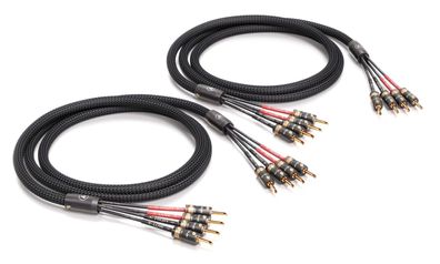 Viablue SC-4 Silver / HighEnd Speaker-Kabel / bi-amping / T8 Bananas / Black