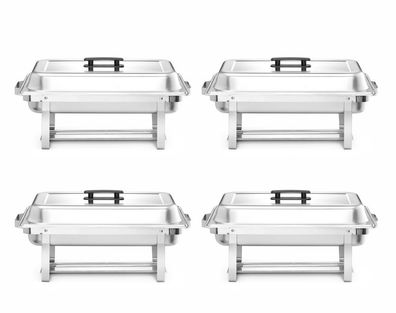 Hendi Chafing Dish 4x Komplett-Set für GN11 aus Edelstahl