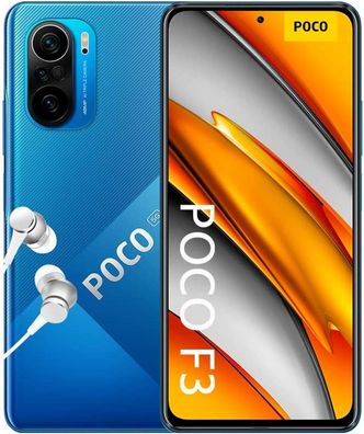 Xiaomi Poco F3 5G 128GB Dual-SIM Deep Ocean Blue - Sehr Guter Zustand DE Händler