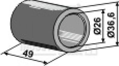 Krümlerwalzen Zubehör PVC-Lagerbuchse