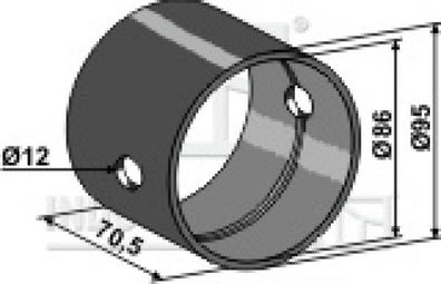 PVC-Lagerbuchse für Scheibeneggen