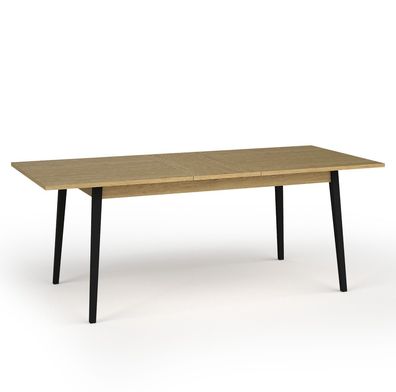 AX LIVING Küchentisch ausziehbar Brunelli 160 + 40 cm Anthrazit Eiche