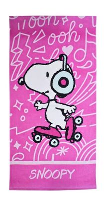 Peanuts Snoopy Skating Strandtuch Badetuch Liegetuch 70x140 cm 100%Polyester