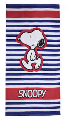 Peanuts Snoopy Stripes Strandtuch Badetuch Liegetuch 70x140 cm 100%Polyester