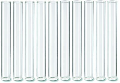 Reagenzglas/Glasröhrchen mit Flachboden, 30 x 150 mm, 10 Stück
