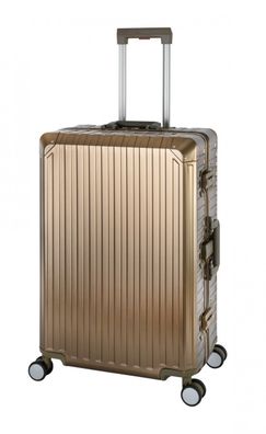 Travelhouse® Tokyo großer Aluminium Reisekoffer L - Hartschale TSA-Schloss 4 Rollen