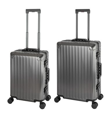 Travelhouse® Tokyo 100% Aluminium Koffer Set S+M - Hartschale TSA-Schloss 4 Rollen