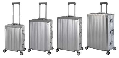 Travelhouse® Tokyo Reisekoffer Set 4-tlg. S+M+L+XL - 100% Alu-Hartschale TSA-Schloss