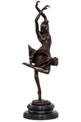 Bronzeskulptur im Antik-Stil Bronze Figur Statue Tänzerin 46cm Ballerina Ballett
