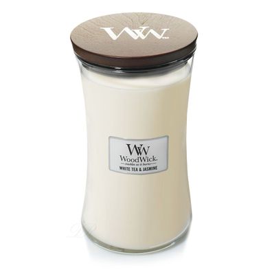 WoodWick White Tea & Jasmine Großes Glas Duftkerze 610 g