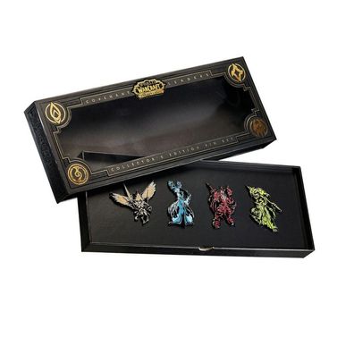 Blizzard WoW Shadowlands Pin Set Limitierte Sammlerbox mit 4 Anstecker Figur