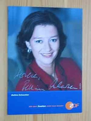 ZDF Fernsehmoderatorin Bettina Schausten - handsigniertes Autogramm!!!