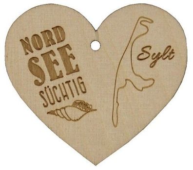 Sylter Holzherz Nordseesüchtig