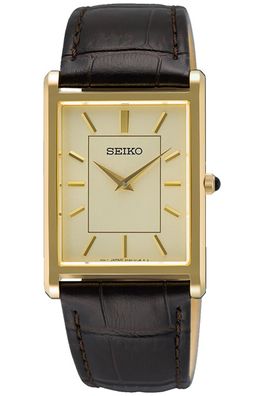 Seiko Herren-Quarzuhr mit Saphirglas Goldfarben SWR106P1