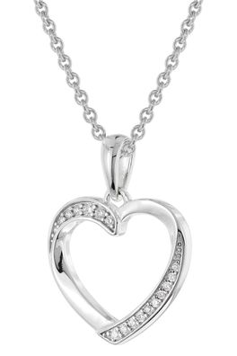 trendor Schmuck Damen-Halskette mit Zirkonia Herz-Anhänger 925 Silber 28420