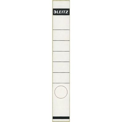 LEITZ Rückenschild lang schmal weiß selbstklebend VE10 1648-00-01