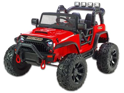Brothers Geländewagen 24V Allrad 480W - rot - Kinder Elektroauto
