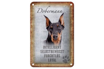 Blechschild 30 x 20 cm Hund - Dobermann