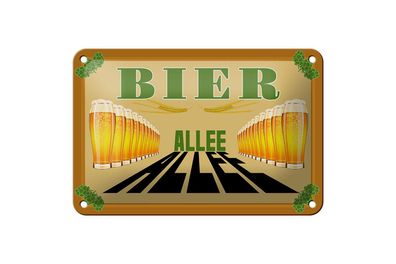 Blechschild 18 x 12 cm Bier Allee
