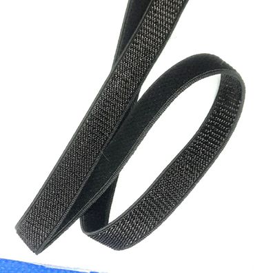 1m X 10mm Glamour Gummiband mit Schimmer, Träger für BH, Tops Schwarzbraun
