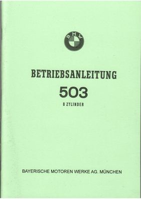 Betriebsanleitung BMW 503 8 Zylinder, Handbuch, Oldtimer, Auto