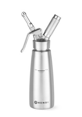 Hendi Sahnespender Profi Line aus Edelstahl und 0,5 Liter nicht nur für Sahne