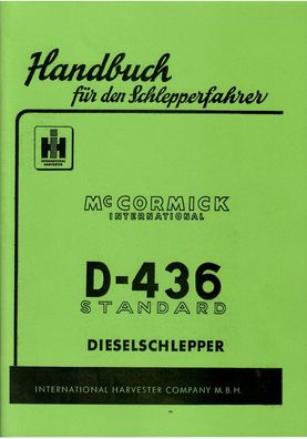 Bedienungsanleitung IHC D- 436 Standard, Landtechnik, Trecker, Oldtimer