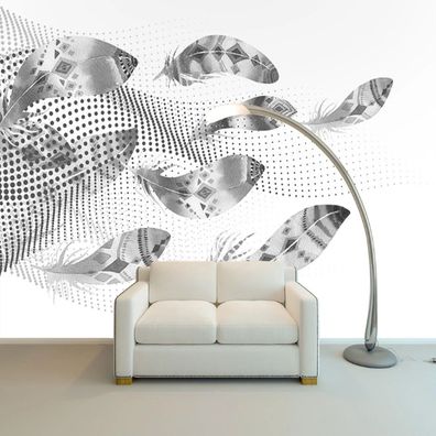 Vlies Fototapete Wandtapete Wandbilder Art Feather Hintergrundwand 9748