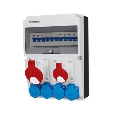 Baustromverteiler JUN 32A/16A/4x230V mit Schutz IP54, DOKTORVOLT® Steckdosen