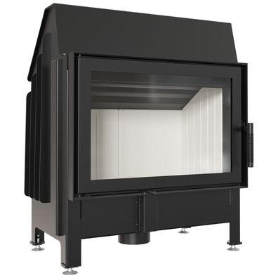 Kamineinsatz aus Stahl KRATKI ZIBI 11 kW Ø 180 mit Türfeder