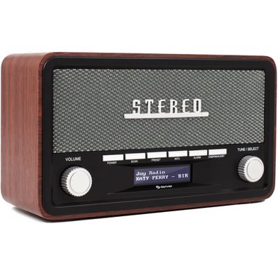 Denver DAB-18 Retro DAB+ Radio mit Bluetooth, Weckfunktion & Holzgehäuse