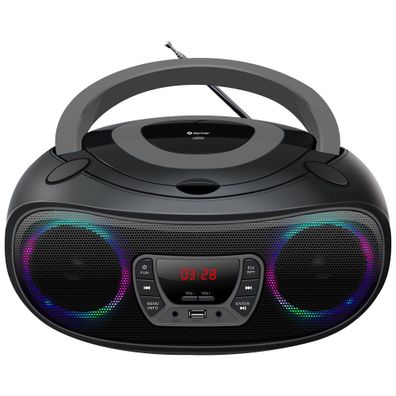 Denver TCL-212BT Boombox mit CD, Bluetooth, USB, AUX & LED-Lichteffekten