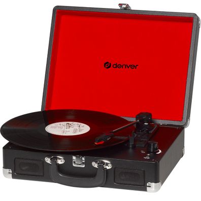 Denver VPL-120 USB-Plattenspieler im Koffer-Design mit eingebauten Lautsprechern