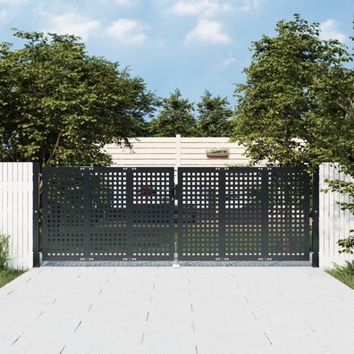 vidaXL Gartentor Anthrazit 300x150 cm Stahl