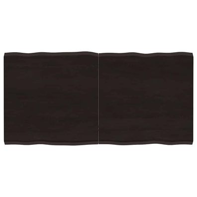 vidaXL Tischplatte 120x60x(2-4) cm Massivholz Behandelt Baumkante
