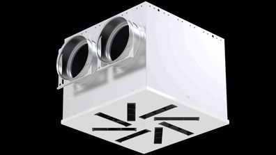 Zehnder Luftdurchlassgehäuse ComfoCase Abluft 2x DN110, inkl. Blende in Weiß - 990320