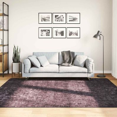 vidaXL Teppich Waschbar 160x230 cm Anthrazit Rutschfest
