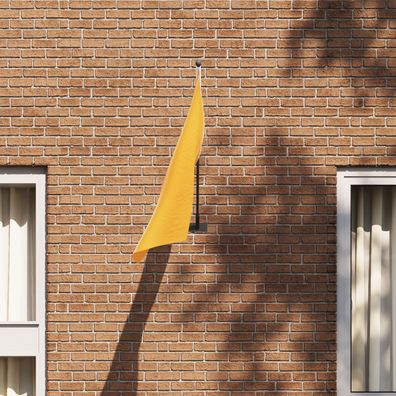 vidaXL Flaggenhalter für 1 Flagge Wandmontage Schwarz Stahl