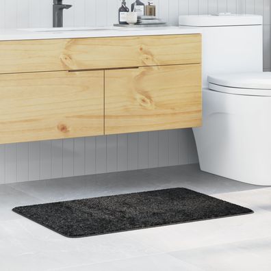 vidaXL Badematte Rechteckig Dunkelgrau 60x90cm Polypropylen Rutschfest