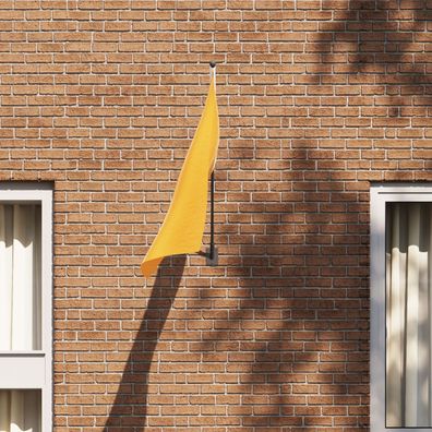 vidaXL Flaggenhalter für 1 Flagge Wandmontage Schwarz Stahl