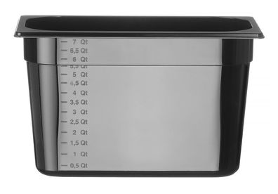 Hendi Behälter GN13 Profi Line mit 7,8 Liter und schwarz aus Polykarbonat