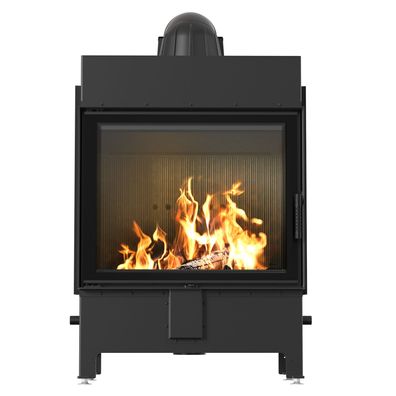 Kamineinsatz aus Stahl KRATKI LUCY 15 kW Ø 200 schwarz Verkleidung