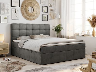 Boxspringbett, Polsterbett mit Multipocket Matratze und Bettkasten - FAST