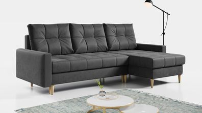 Ecksofa mit Schlaffunktion - Wohnlandschaft L Form Couch mit Schlaffunktion - ASTRA L